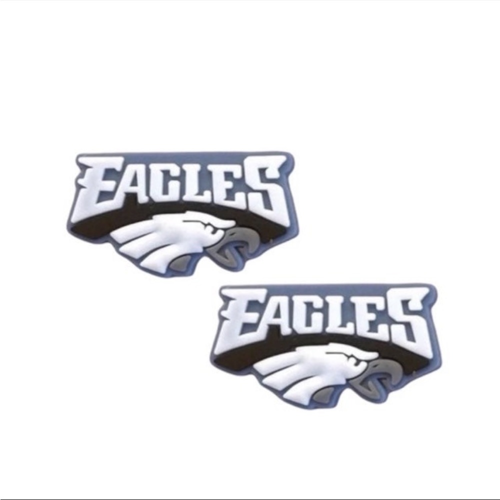 (2) BRAND NEW Eagles Football Croc Charms